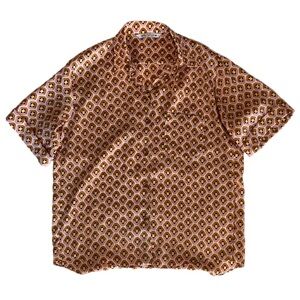 Zara Geometric Multicolor Oversized Boyfriend Silky Button Up Size Medium